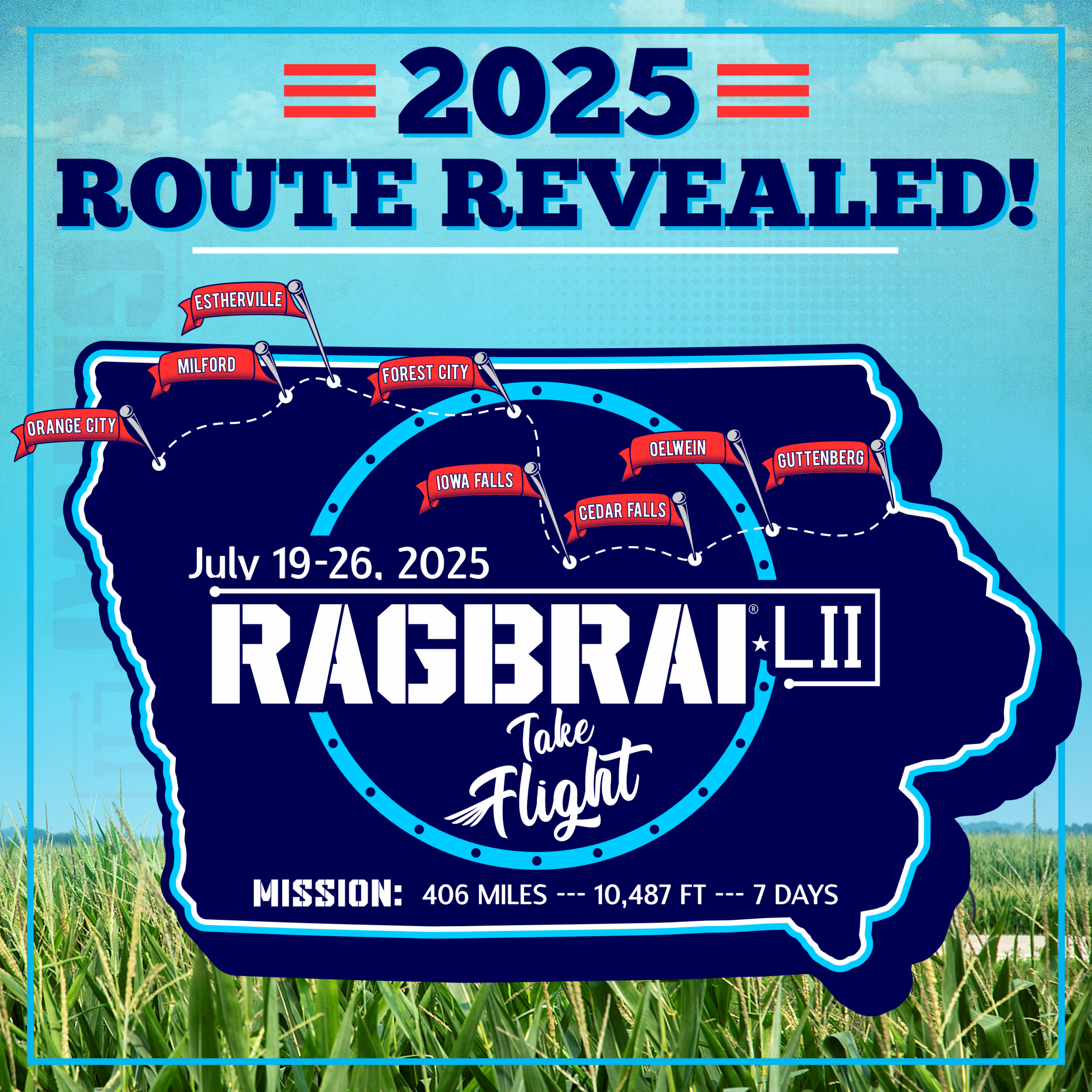 RAGBRAI LII Route Revealed! Sioux County Radio